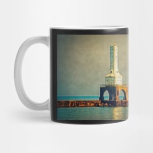 Fishing Off the Port Washington Lighthouse Jetty Mug